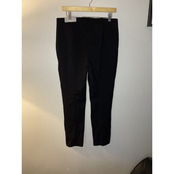 Chico's So Slimming Juliet High Waist Button-Hem Ankle Pants Black Pull-On Sz 8 - Picture 3 of 6